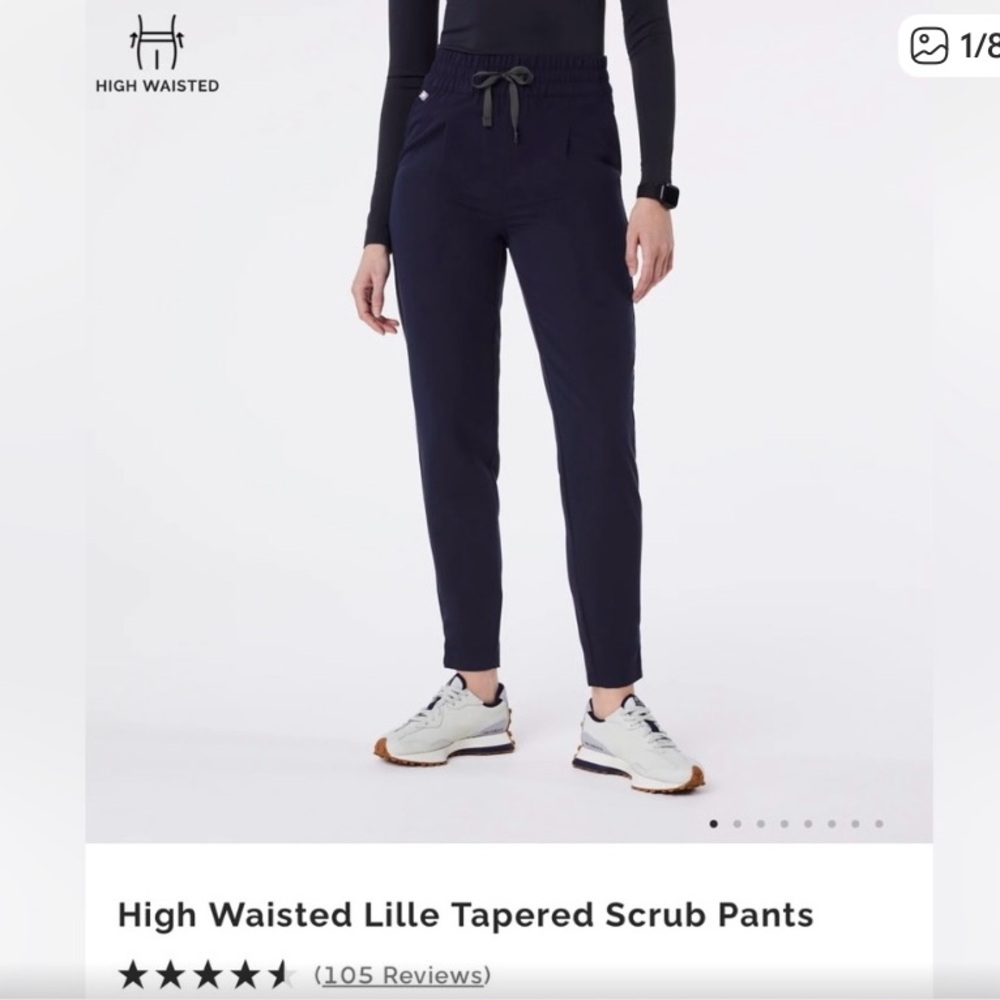 Figs Navy Blue Straight Leg Scrub Pants. 2 pairs. No tags but only used once